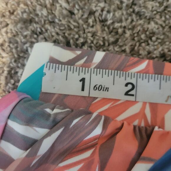 Women's Tropical Swim Shorts – Size 22 – SM by Cacique – Vibrant Leaf Print - Picture 13 of 14